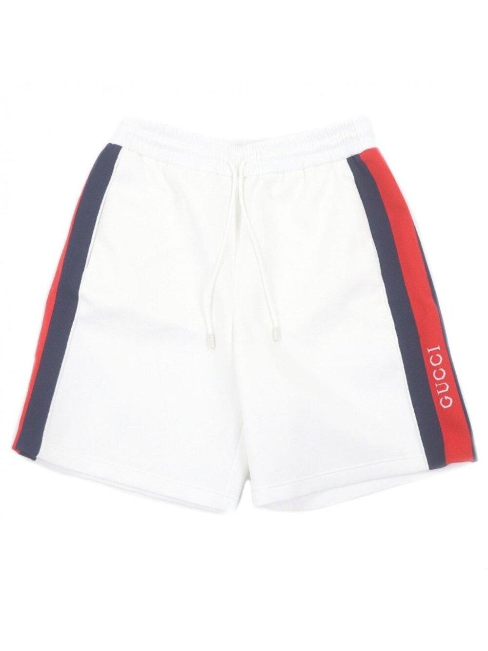 Gucci Neoprene Logo Web Stripe Shorts Track Pants White